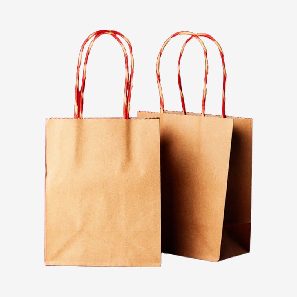 Paper Bags on Light Gray background