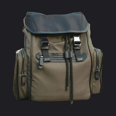 Backpack on dark background